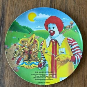 Vintage‎ 1989 McDonald’s Collector Plates - French Fry Garden & McNugget Band